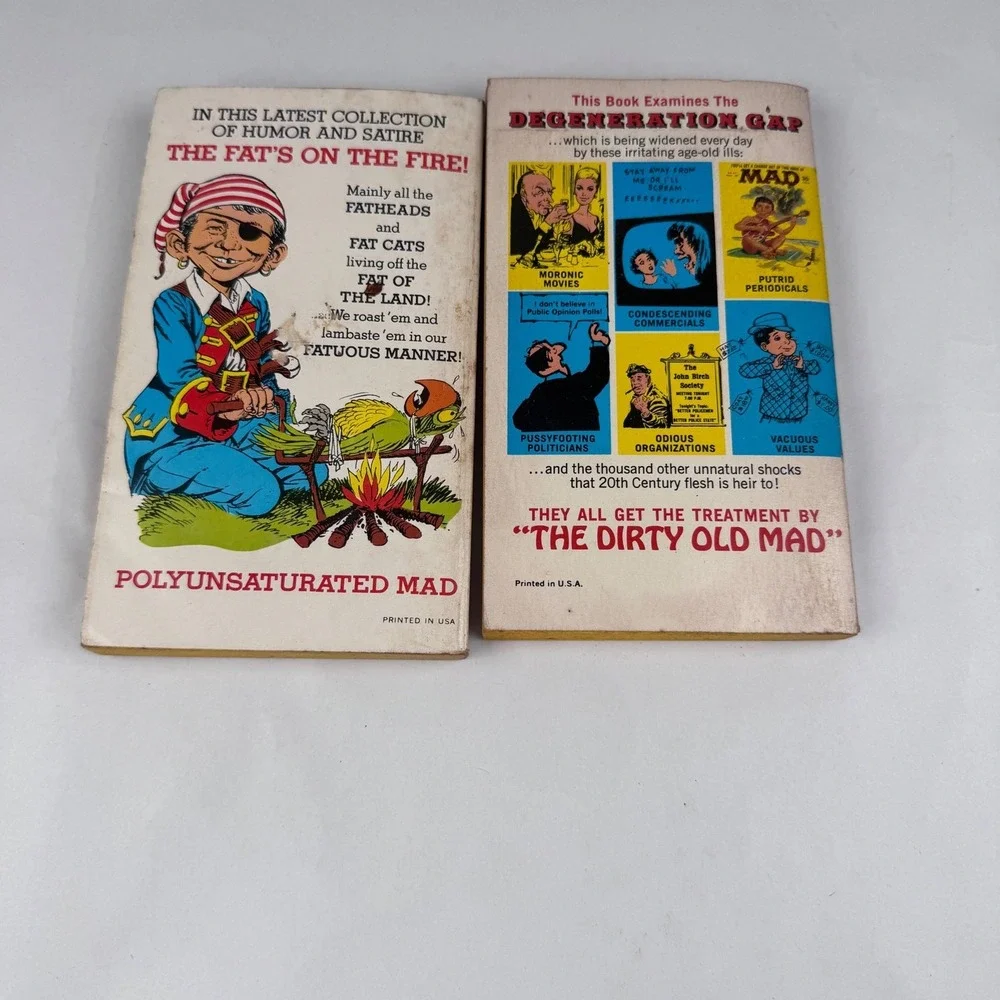 The Dirty Old MAD, polyunsaturated MAD Paperback Book lot of 2